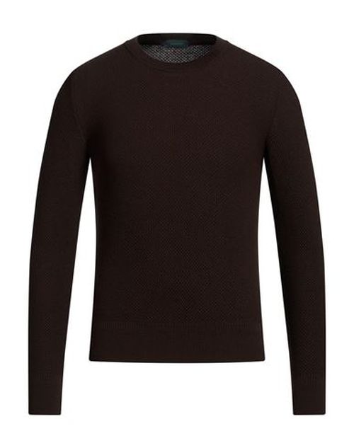 Man Sweater Brown Size 36 Virgin Wool