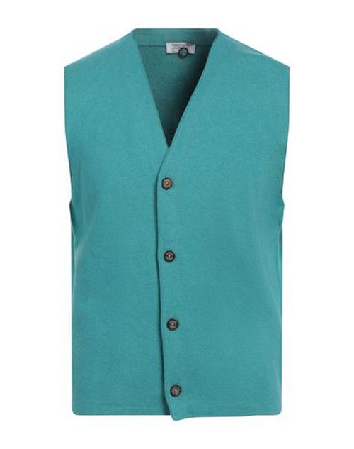 Heritage Man Cardigan Turquoise Size 40 Cotton