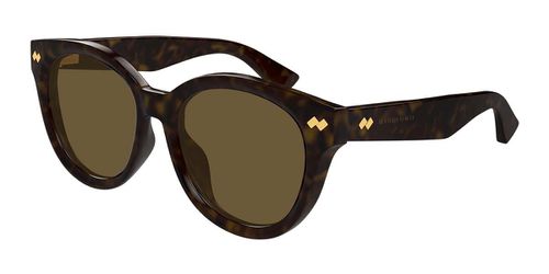 Bottega Veneta BV1352SK Asian Fit 002 Women's Sunglasses Tortoiseshell Size 55