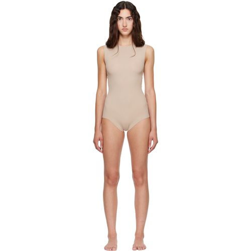 Beige Sleeveless Bodysuit