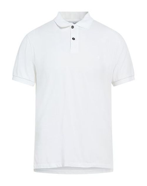 Man Polo shirt White Size M Cotton, Polyamide
