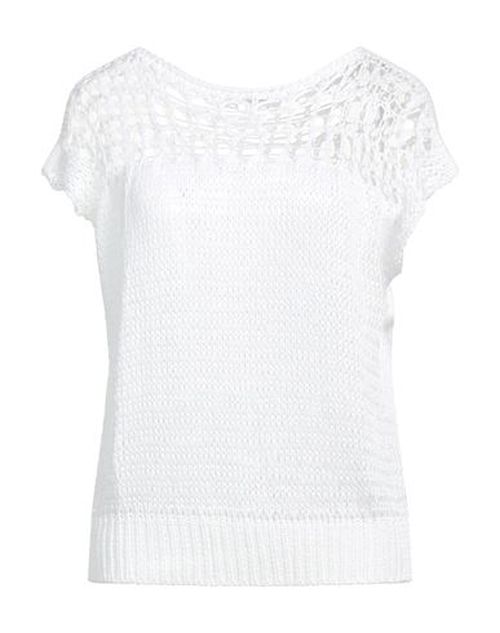 Woman Sweater White Size M Acrylic, Polyamide