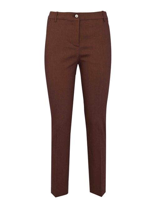 Nice Brown Stretch Linen Trousers