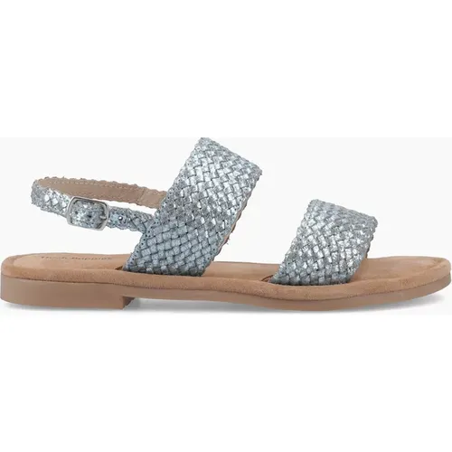 Women's Hush Puppies HELENE SANDAL WIDE FIT Womens Cross Strap Sandals Blue