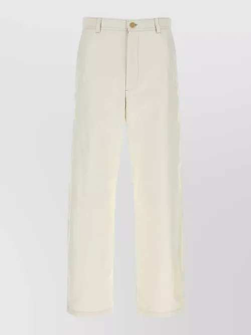 A.P.C. - cotton straight leg pants belt loop