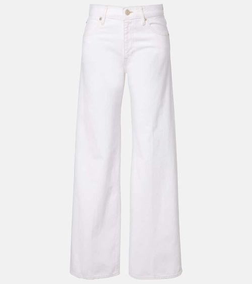 Bubble mid-rise wide-leg jeans