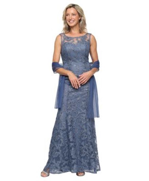 Womens Long Embroidered Sleeveless Dress