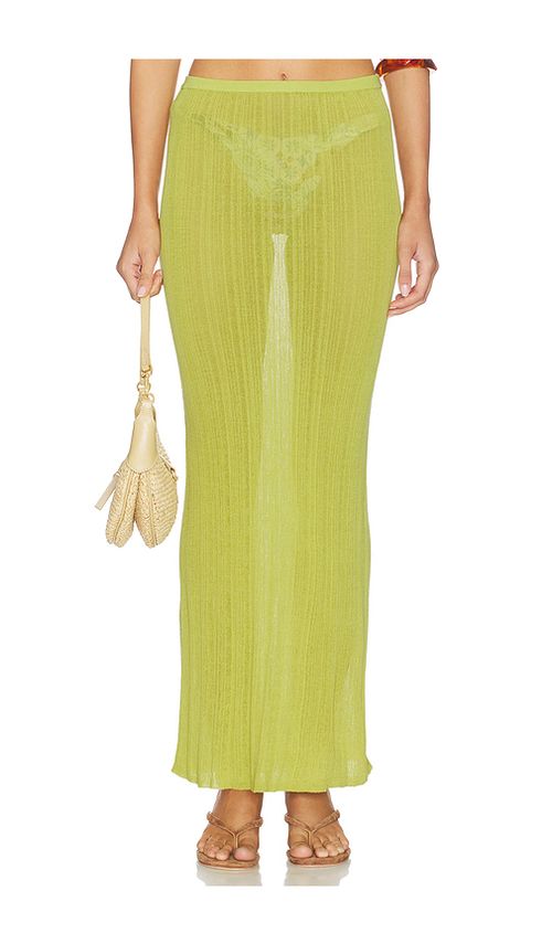 Solid & Striped The Rianne Skirt in Green. - XS also in S, M