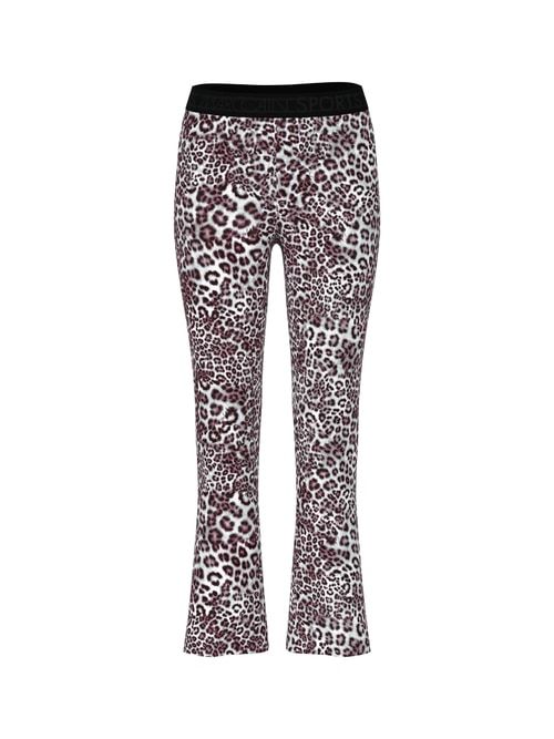Marc Cain SOFIA leggings with leopard print, red, 34 N