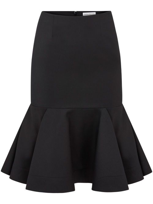 Peplum midi skirt - Black