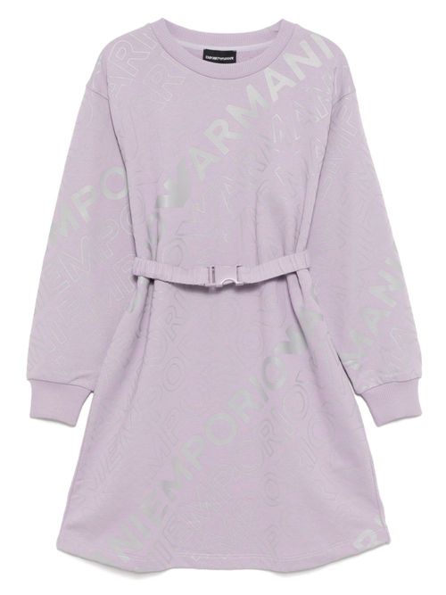 Logo-print dress - Purple