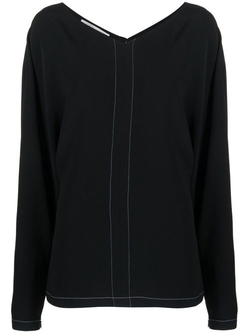 V-neck blouse - Black