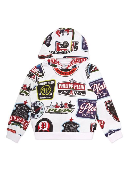 Logo-print hoodie - White