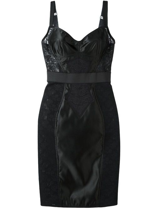 Corset slip dress - Black