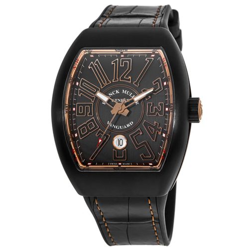 Vanguard Classical Titanium & Gold Leather Strap Men's Watch V 45 SC DT TT NR BR (5N)
