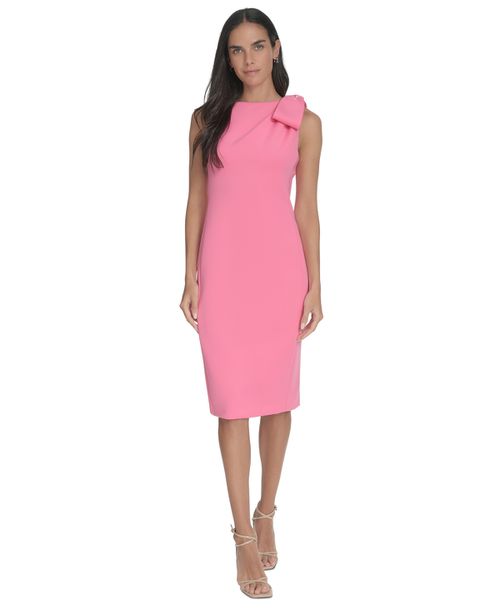 Calvin Klein | Women's Bow-Trim Shoulder Sheath Dress - Azalea | Realry Calvin Klein | Women's Bow-Trim Shoulder Sheath Dress - Azalea | Realry