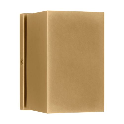 Natural Brass LED Outdoor Wall Mount from the Pressa Collection