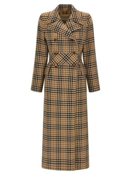 Virgin Wool Double-Breasted Coat — Brown