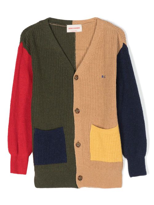 Wool-blend knitted cardigan - Green