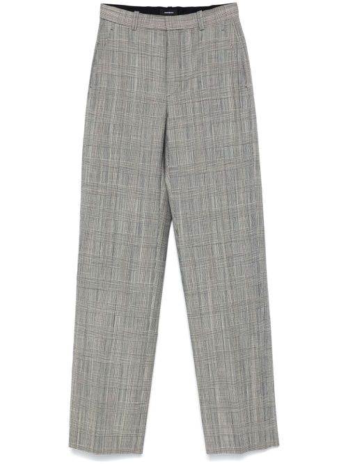 Prince of Wales-pattern straight trousers - Grey