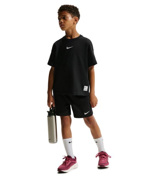 Boys' 8-20 Pro Dri-fit Fleece Shorts - Black/White