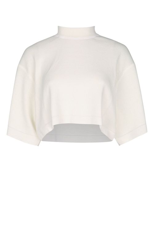 Alaia Crop Top Sweater — White