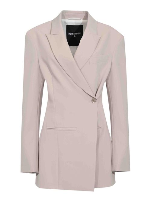 Wrap Blazer In Viscose Blend Gabardine