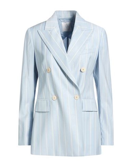 Woman Blazer Sky blue Size 2 Wool, Viscose, Elastane