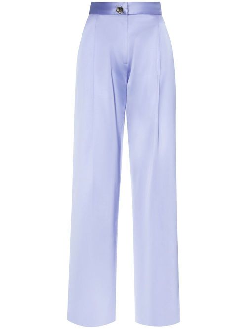 Straight-leg tailored trousers - Blue