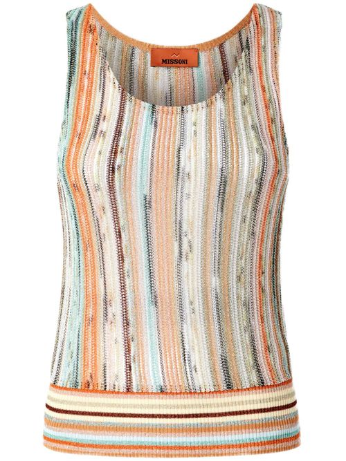 Striped tank top - Neutrals