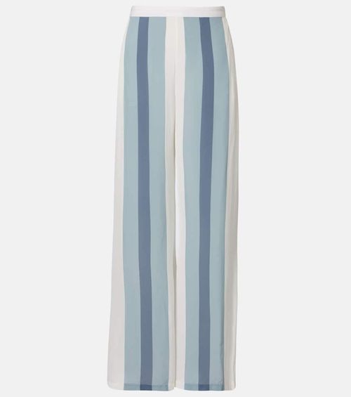 Striped wide-leg pants