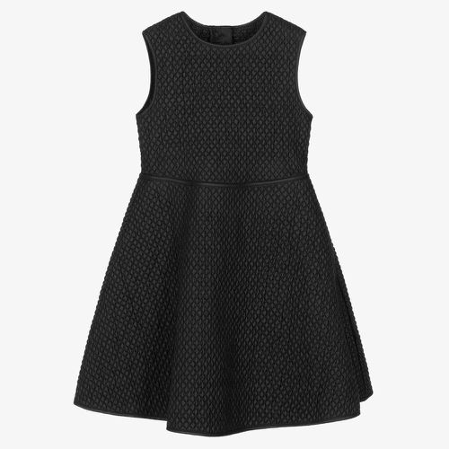 Girls Quilted Black Dress