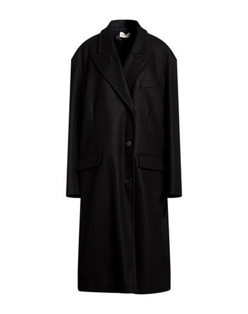 Woman Coat Black Size 4 Virgin Wool, Polyamide, Acetate, Viscose