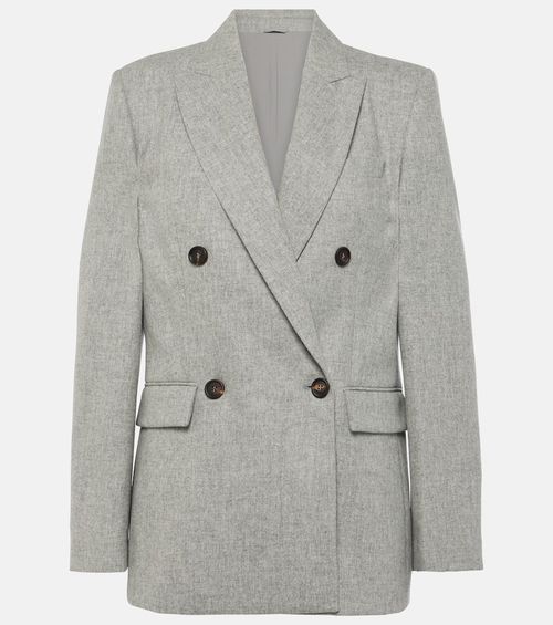 Wool and cashmere flannel blazer