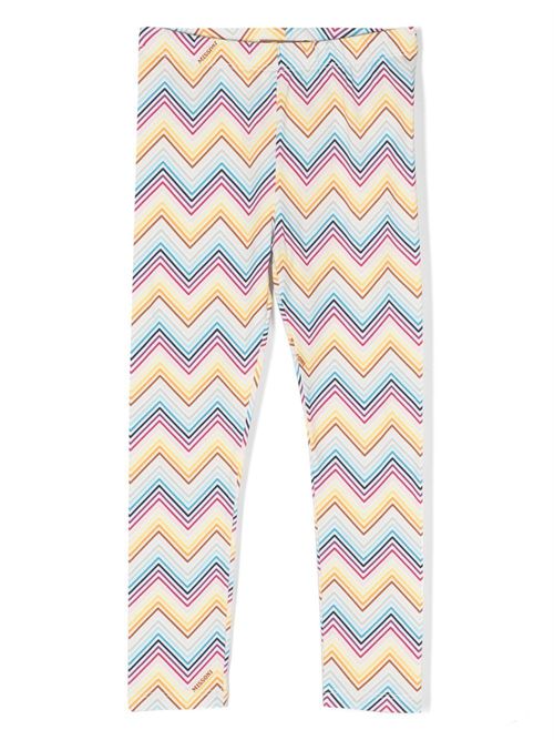 Rainbow zigzag leggings - Yellow