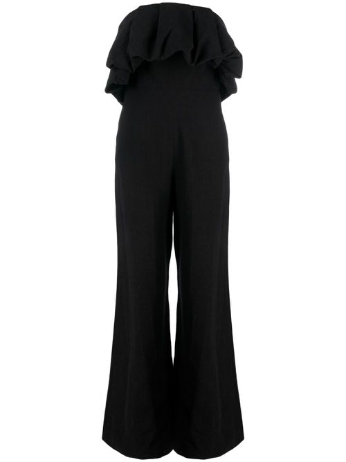 Puffball-design strapless jumpsuit - Black