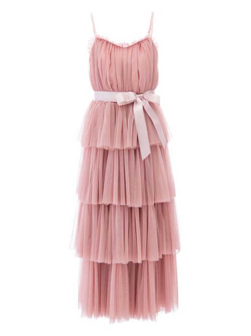 Firenze tiered ribbon dress - Pink