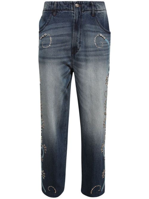 Embroidered baggy jeans
