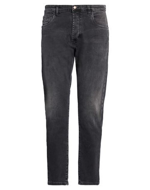 Man Jeans Black Size 28 Cotton, Elastane