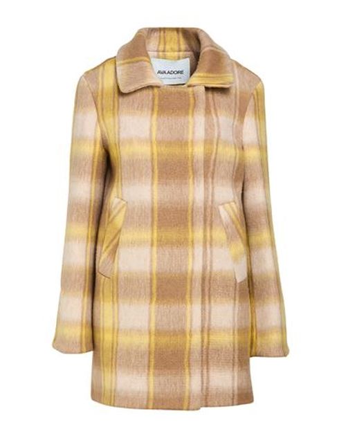 Woman Coat Sand Size 4 Polyester, Polyacrylic, Virgin Wool