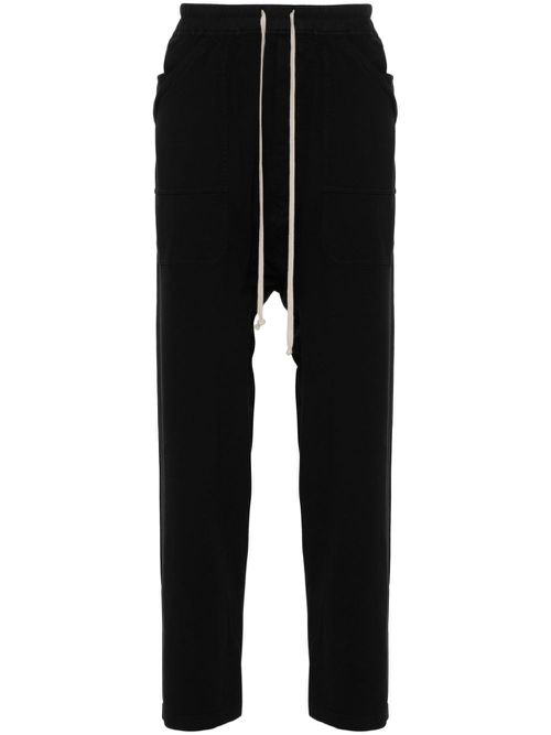 Organic-cotton drop-crotch trousers - Black