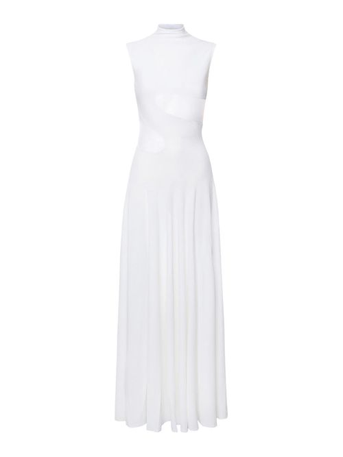Silk Knit Dress With Cut-Out