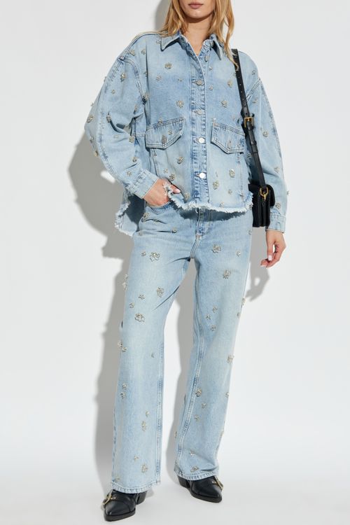 AllSaints Jeans With Appliqués, Women's, Light Blue