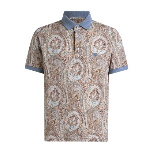 COTTON PIQUE POLO SHIRT WITH ARNICA MOTIF