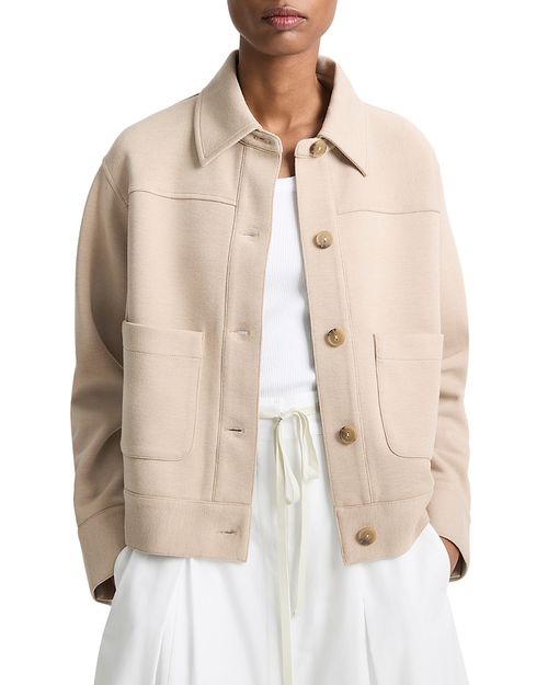 Cropped Patch Pocket Jacket