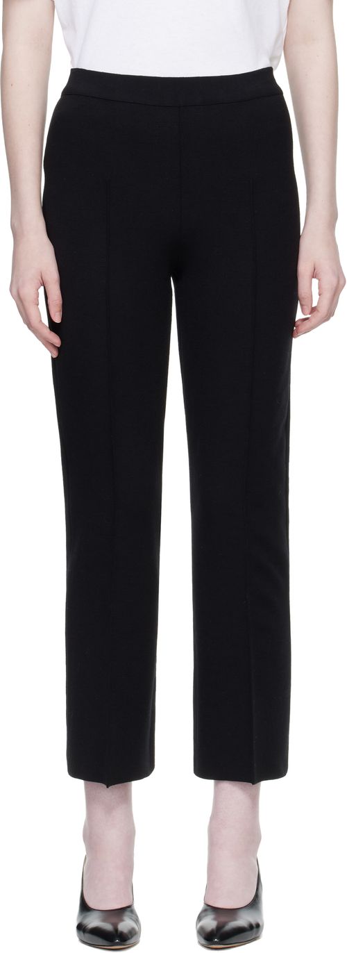 Black Merino Kick Trousers