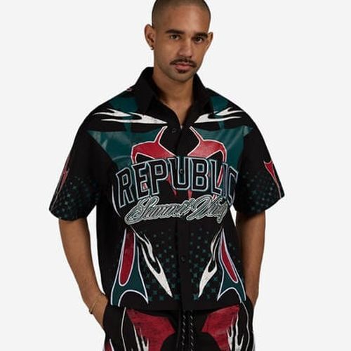 Men's Republic Woven Shirt in Black