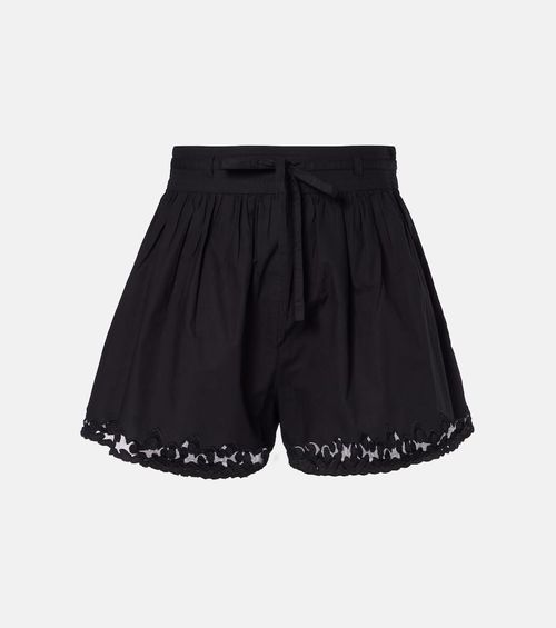Elowen embroidered cotton poplin shorts