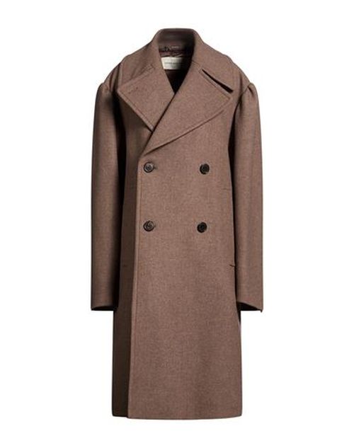 Woman Coat Taupe Size M Wool, Polyamide