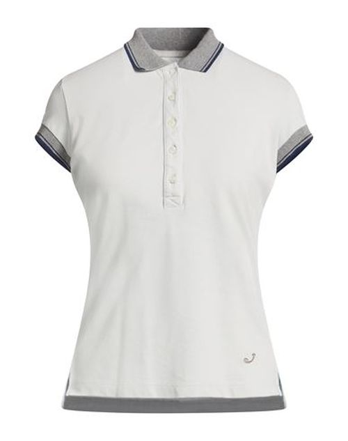 Jacob Cohёn Woman Polo shirt Light grey Size XS Cotton, Elastane